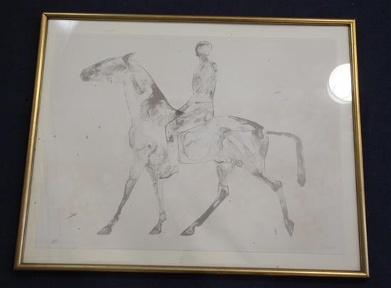 § Dame Elisabeth Frink R.A. (1930-1993) Grey Rider 22.5 x 29.75in.